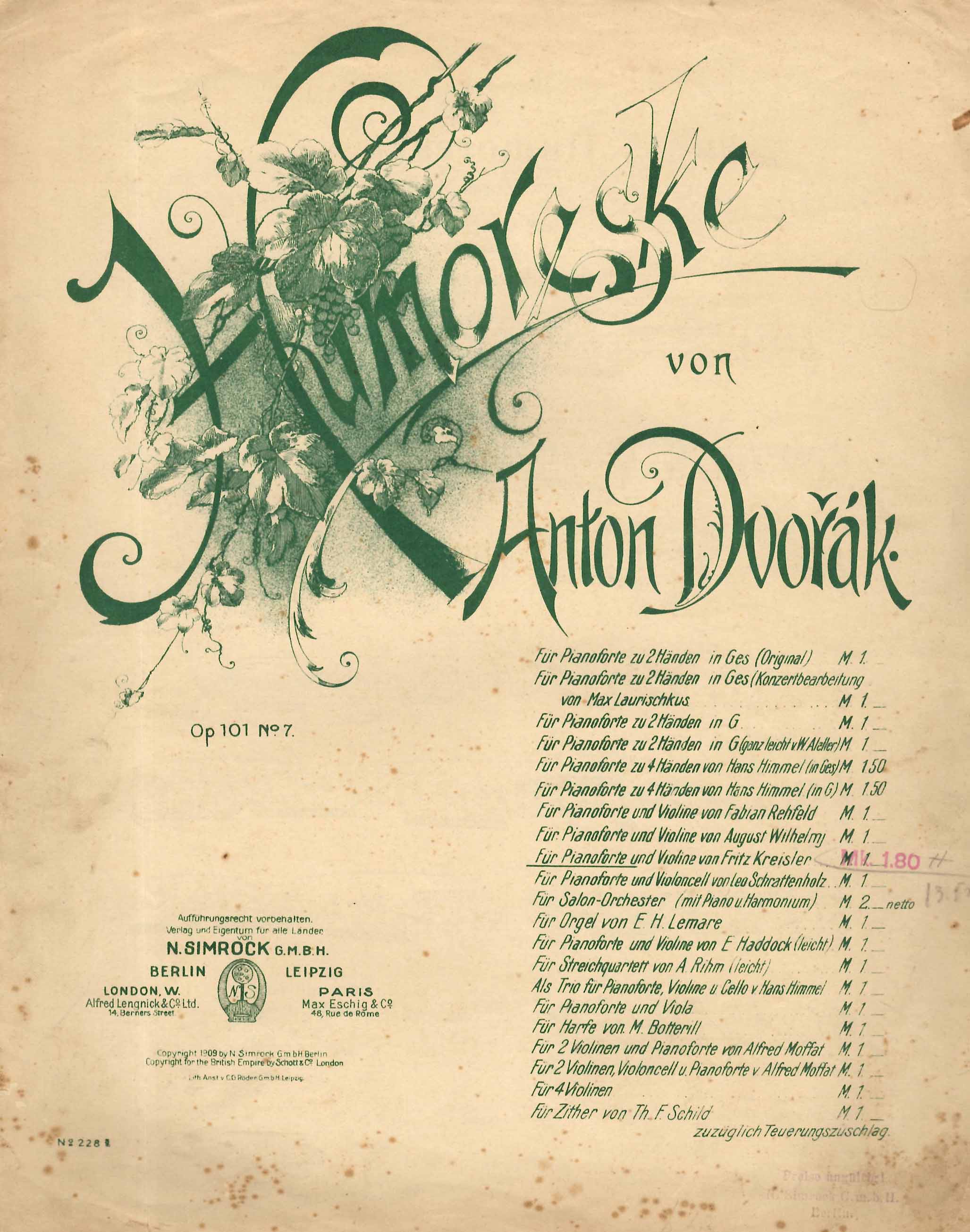 Humoreske, op. 101, n. 7
